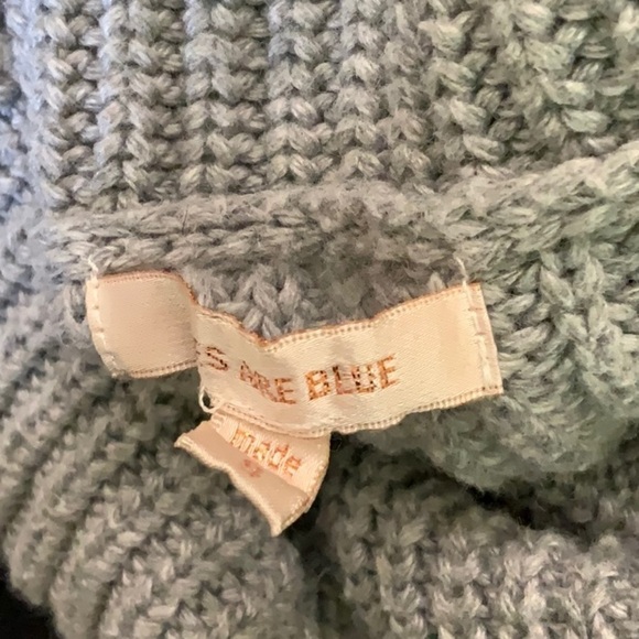 SKIES are Blue grey turtleneck sweater. Long sleeves. Size S - Picture 6 of 7